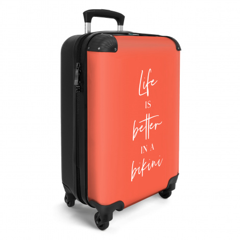 Koffer - Life is better in a bikini - Oranje - Quote-2