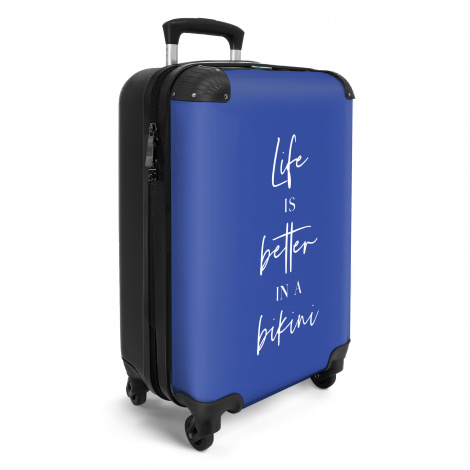 Koffer - Life is better in a bikini - Quote - Blauw-2