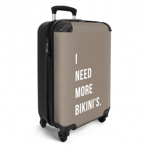 Koffer - I need more bikini's - Quote - Grijs-2
