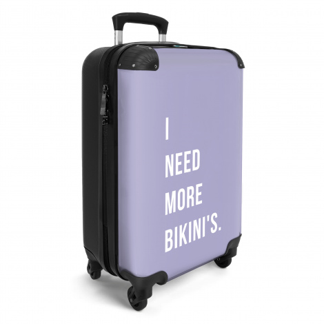 Koffer - i need more bikini's - Paars - Quote-2