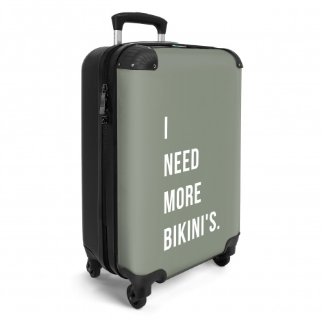 Koffer - I need more bikini's - Quote - Groen-2