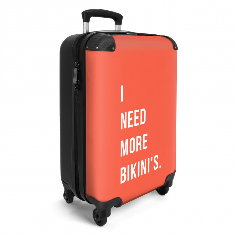Koffer - I need more bikini's - Quote - Oranje-2