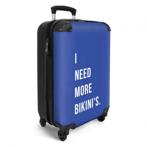 Koffer - Quote - I need more bikini's - Blauw-2