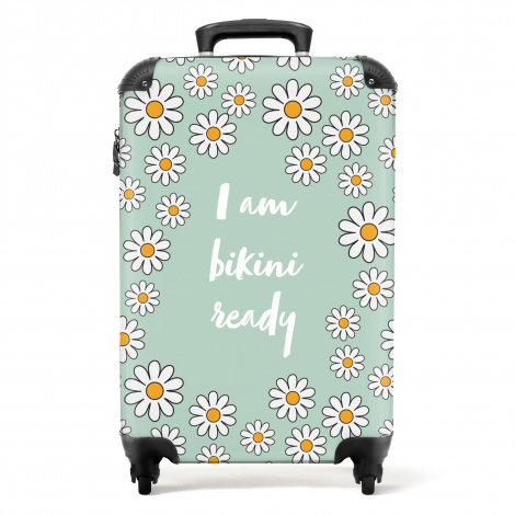 Koffer - I am bikini ready - Bloemen - Groen - Quote