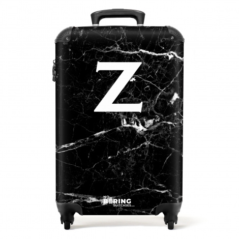 Koffer - Marmer look - Letter Z - Zwart