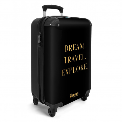 Koffer - Gouden quote Dream travel explore-2