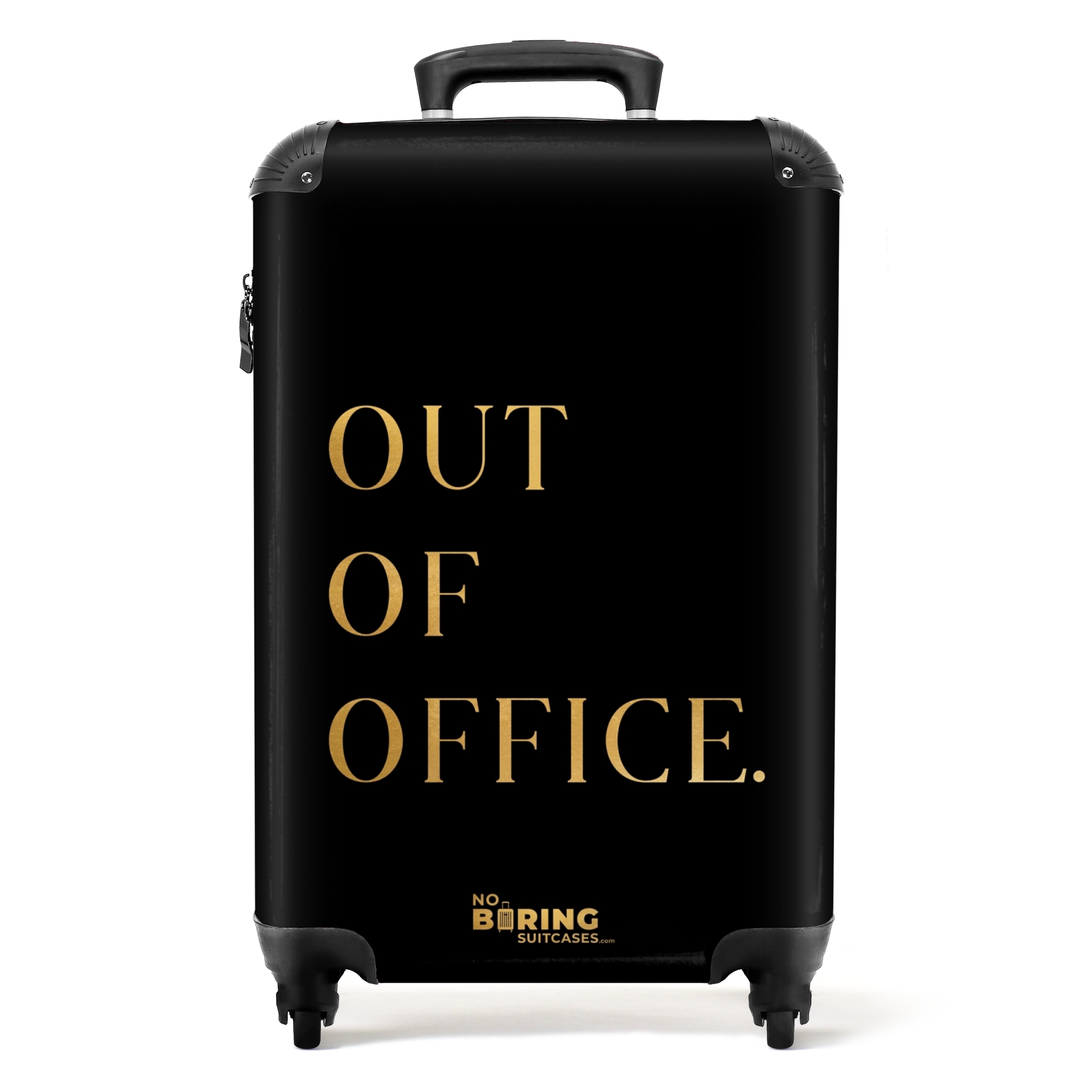 Koffer - Gouden quote Out of office