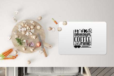 Premium placemats (6 stuks) - Spreuken - It's always coffee time - Quotes - 45x30 cm-4