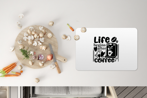 Premium placemats (6 stuks) - Spreuken - Life begins after coffee - Quotes - 45x30 cm-4