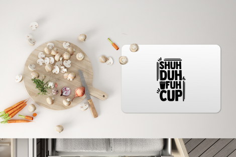 Premium placemats (6 stuks) - Spreuken - Shuh duh fuh cup - Quotes - Koffie - 45x30 cm-4