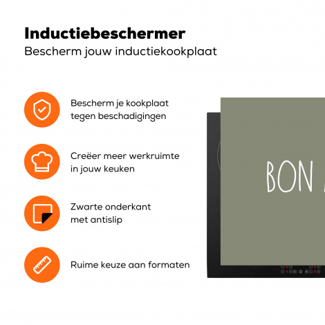 Inductiebeschermer - Spreuken - Bon appétit - Quotes - Eet smakelijk - Eten-3