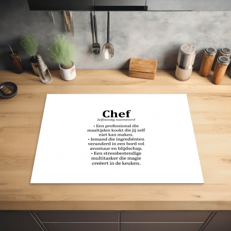 Inductiebeschermer - Kok - Definitie - Chef - Koken - Keuken - Spreuken - Woordenboek-2