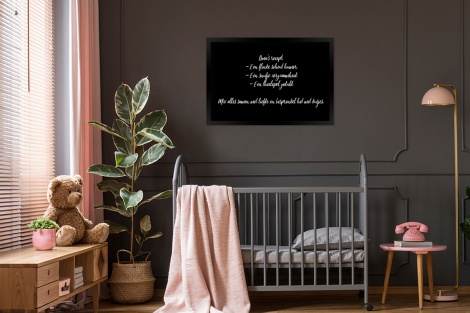 Poster met lijst - Oma's recept - Koken - Quotes - Spreuken - Oma - Liggend-3