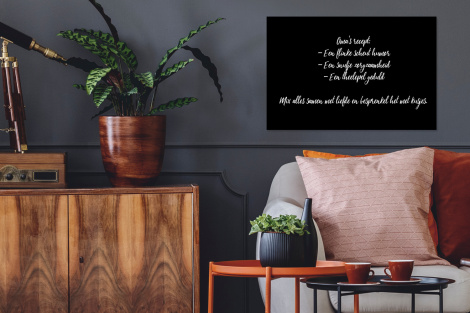 Poster met lijst - Oma's recept - Koken - Quotes - Spreuken - Oma - Liggend-2