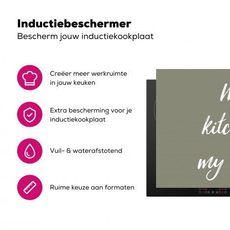 Inductiebeschermer - My kitchen, my rules - Spreuken - Quotes-3