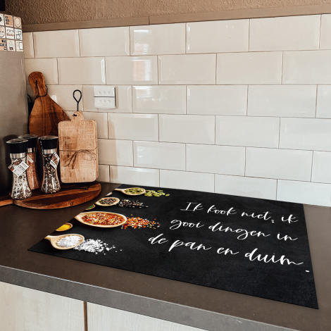 Inductiebeschermer - Ik gooi dingen in de pan en duim - Keuken - Quotes - Spreuken - Humor-5