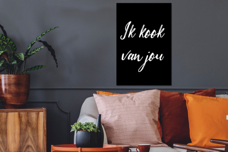 Poster met lijst - Quotes - Spreuken - Ik kook van jou - Liefde - Partner - Staand-2