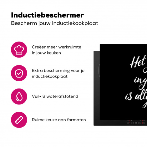 Inductiebeschermer - Quotes - Koken - Het geheime ingrediënt is altijd liefde! - Spreuken - Liefde-3