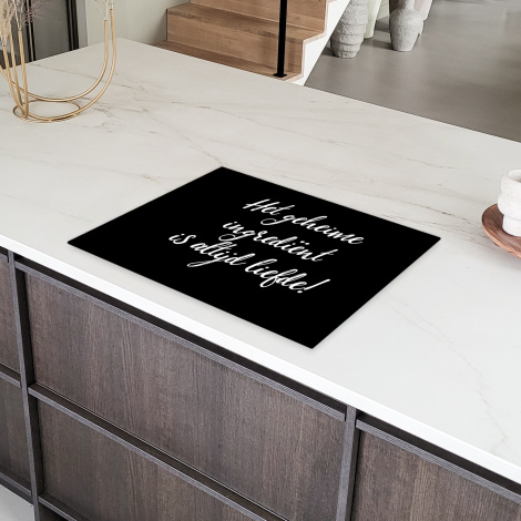 Inductiebeschermer - Quotes - Koken - Het geheime ingrediënt is altijd liefde! - Spreuken - Liefde-6