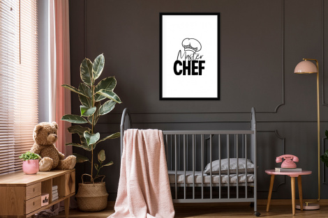 Poster met lijst - Keuken - Koken - Bakken - Chef - Master Chef - Kok - Tekst - Staand-3