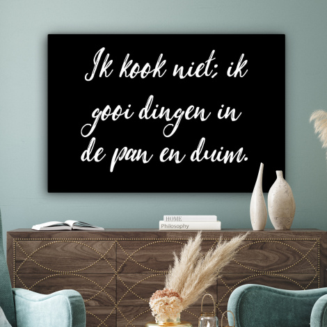 Canvas - Ik kook niet - Spreuken - Koken - Humor - Quotes-3