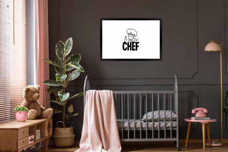 Poster met lijst - Keuken - Koken - Bakken - Chef - Master Chef - Kok - Tekst - Liggend-3