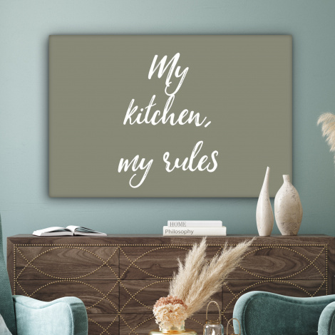 Canvas - My kitchen, my rules - Spreuken - Quotes-3