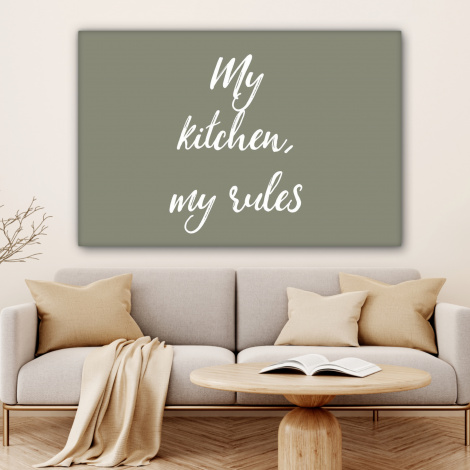 Canvas - My kitchen, my rules - Spreuken - Quotes-4