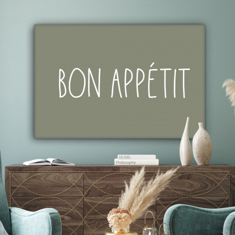 Canvas - Spreuken - Bon appétit - Quotes - Eet smakelijk - Eten-3