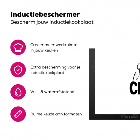 Inductiebeschermer - Keuken - Koken - Bakken - Chef - Master Chef - Kok - Tekst-3