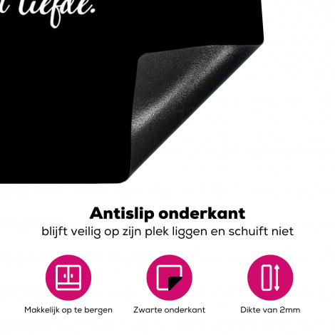 Inductiebeschermer - In deze keuken wordt gekookt met liefde - Koken - Spreuken - Quotes - Liefde-4