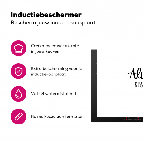 Inductiebeschermer - Always kiss the cook - Koken - Kok - Keuken - Spreuken-3