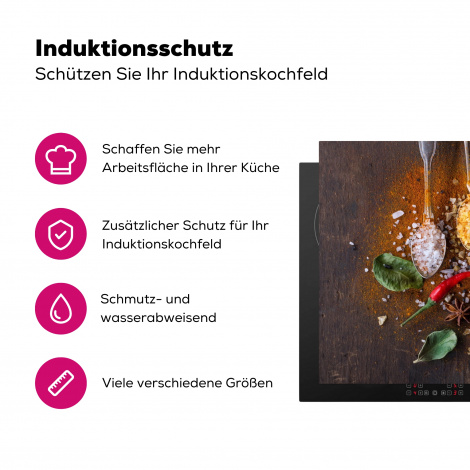 Herdabdeckplatte - Löffel - Kräuter - Gewürze - Salz-3