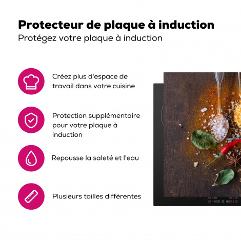 Protège-plaque à induction - Cuillères - Herbes - Épices - Sel-3