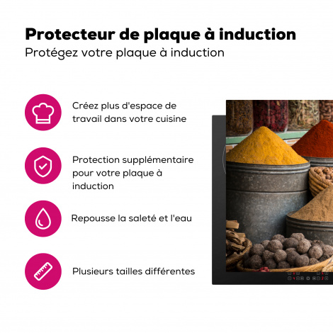 Protège-plaque à induction - Herbes - Ton - Épices - Jaune - Brun-3