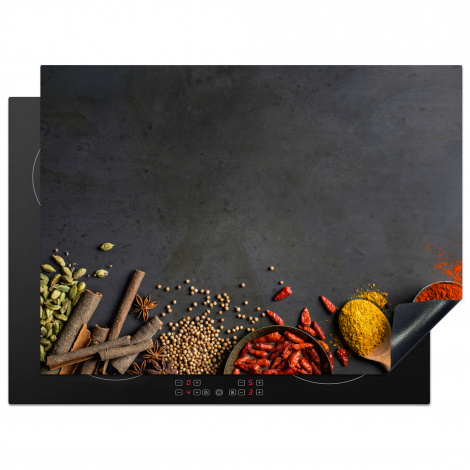 Protège-plaque à induction - Herbes - Aliments - Épices - Noir - Paprika - Cannelle