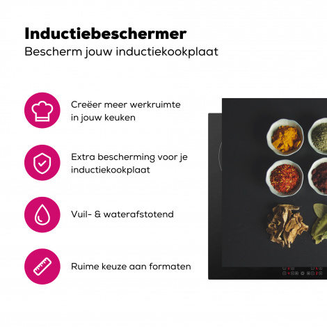 Inductiebeschermer - Pollepel - Specerijen - Kruiden - Groen - Bruin - Rustiek-3