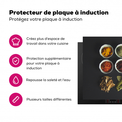 Protège-plaque à induction - Louche - épices - herbes - vert - brun - rustique-3