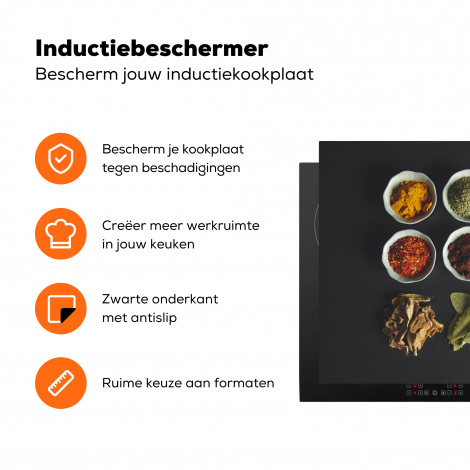 Inductiebeschermer - Pollepel - Specerijen - Kruiden - Groen - Bruin - Rustiek-3