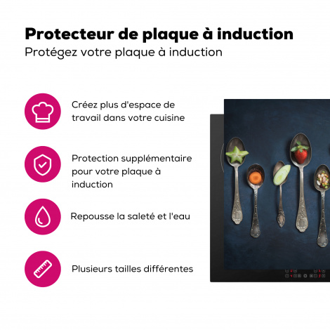 Protège-plaque à induction - Herbes - Cuillère - Argent - Épices - Industriel-3