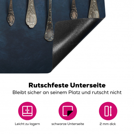 Herdabdeckplatte - Kräuter - Löffel - Silber - Gewürze - Industriell-4