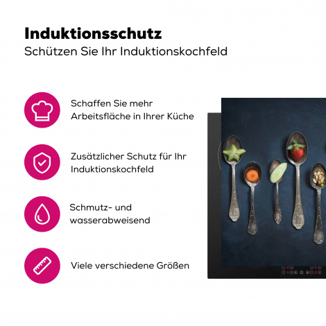 Herdabdeckplatte - Kräuter - Löffel - Silber - Gewürze - Industriell-3
