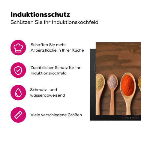 Herdabdeckplatte - Schöpfkelle - Kräuter - Lebensmittel - Gewürze - Tisch-3