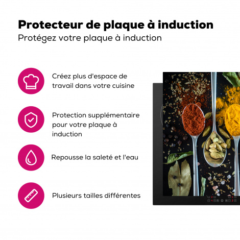 Protège-plaque à induction - Cuillère - Épices - Herbes - Alimentation - Table-3