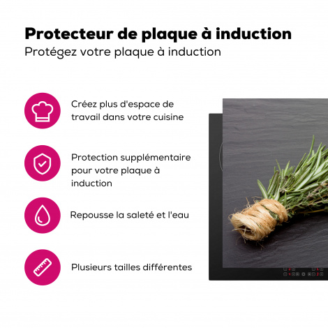 Protège-plaque à induction - Thym - Herbes - Vert - Table - Cuisine - Pierre-3