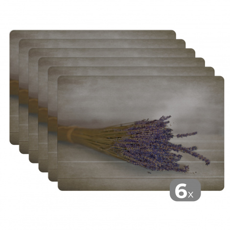 Premium placemats (6 stuks) - Boeket gedroogde lavendel - 45x30 cm-1