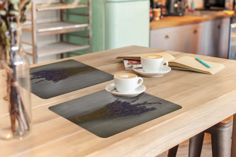 Premium placemats (6 stuks) - Boeket gedroogde lavendel - 45x30 cm-3