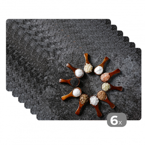 Premium placemats (6 stuks) - Kleine lepels met kruiden - 45x30 cm-thumbnail-1