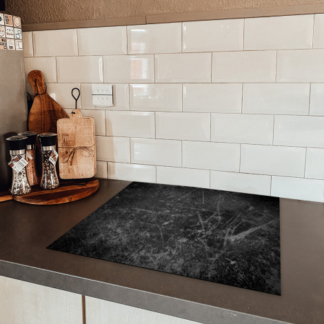 Inductiebeschermer - Leer - Lederlook - Zwart-5
