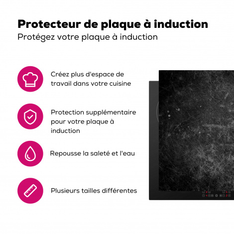 Protège-plaque à induction - Cuir - aspect cuir - noir-3